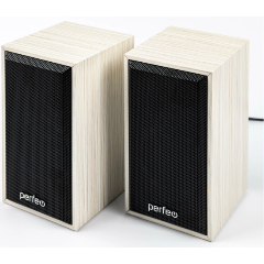 Изображение товара Колонки 2.0 PERFEO CABINET 2х3 Вт (RMS) белый дуб USB