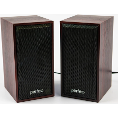Изображение товара Колонки 2.0 PERFEO CABINET 2х3 Вт (RMS) махагон USB