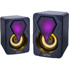 Изображение товара Колонки 2.0 PERFEO SHINE 2х3 Вт USB чёрный USB