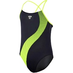 Изображение товара Купальник PHELPS детский Lumy, черный/ярко желтый, размер: 12