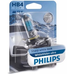 Изображение товара Лампа автомобильная PHILIPS White Vision Ultra HB4 12V-51W P22d 4200K, 1шт, 9006WVUB1