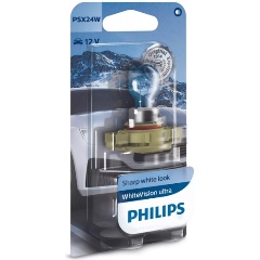 Изображение товара Лампа автомобильная PHILIPS White Vision ultra PSX24W 24W PG20/7 12V, 1шт, 12276WVUB1