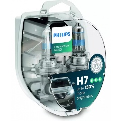 Изображение товара Лампа автомобильная PHILIPS X-tremeVision Pro150 +150% H7 55W PX26d 3400K 12V, 2шт, 12972XVPS2