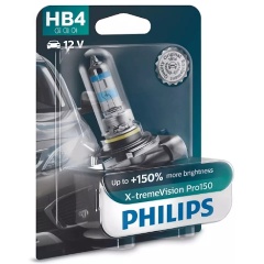 Изображение товара Лампа автомобильная PHILIPS X-treme Vision Pro150 HB4 12V-51W P22d+150% 12V, 1шт, 9006XVPB1