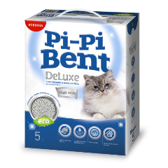 Изображение товара Наполнитель для кошачьих туалетов Pi-Pi Bent DeLuxe Magic white комкующийся, бентонитовый, 5 л