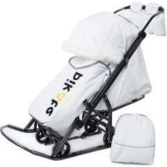 Изображение товара Санки-коляска Pikate Премьер белый для детей от 3 месяцев до 70 кг
