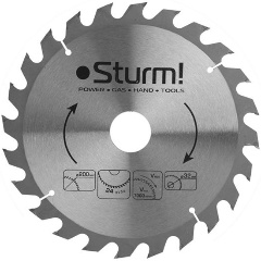 Изображение товара Диск пильный Sturm! 9020-200-32-24T, 200x32x24 зубовС ПЕРЕХОД. КОЛЬЦОМ НА 30мм