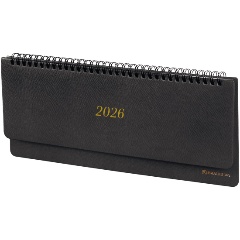 Изображение товара Планинг датированный 2026 305х140 мм BRAUBERG "Iguana", под кожу, черный, 117224