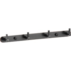 Изображение товара Планка с 4 крючками Savol черный для ванной и кухни