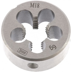 Изображение товара Плашка М18 х 2.5 мм, СИБРТЕХ, 77052