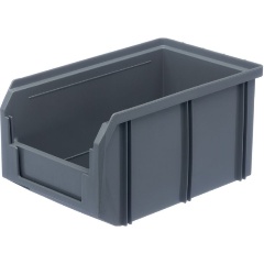 Изображение товара Пластиковый ящик Стелла V-2 серый для хранения и организации