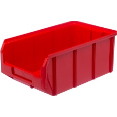 Изображение товара Пластиковый ящик Стелла V-3 красный, легкий и прочный для хранения