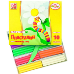 Изображение товара Пластилин мягкий Луч "Кроха" 10 цветов + стек