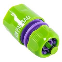 Изображение товара Соединитель пластмассовый Palisad, быстросъемный для шланга 1/2, аквастоп 66140