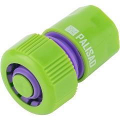 Изображение товара Соединитель пластмассовый Palisad, быстросъемный для шланга 3/4, аквастоп 66165