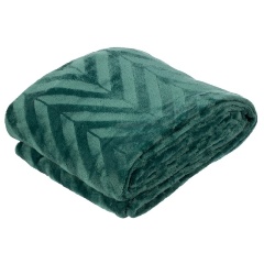 Изображение товара Плед микрофибра Luscan, фактура изумрудный 150x200