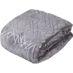 Изображение товара Плед микрофибра Luscan, фольга серый 200х220