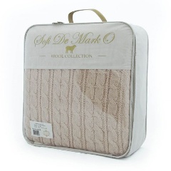 Изображение товара Плед Sofi de Marko Джовани 160х220 розовый шерсть хлопок стильный уютный