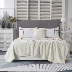 Изображение товара Плед Sofi de Marko Гранд 160х220 Мягкий Трикотаж Вискоза Молочный