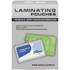 Изображение товара Пленка для ламинирования Cactus 80x111 мм, 125 мкм, глянцевая, 100 шт