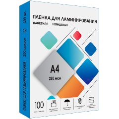Изображение товара Пленка для ламинирования Гелеос 216х303 (250 мик) 100 шт.