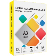 Изображение товара Пленка для ламинирования Гелеос 303х426 (150 мик) 100 шт.