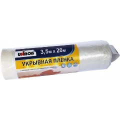 Изображение товара Защитная пленка Unibob, с малярной лентой, 3,5 x 20 м