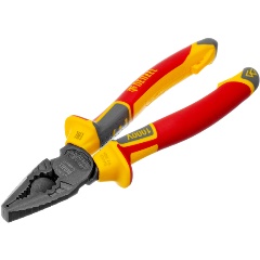 Изображение товара Плоскогубцы комбинированные, диэлектрические трехкомпонентные рукоятки до 1000 В, 180 мм, DENZEL, 17086