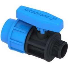 Изображение товара Кран шаровой ПНД ДЖИЛЕКС 20х1/2" наружная резьба для водопровода