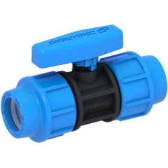 Изображение товара Кран шаровой ПНД ДЖИЛЕКС 20х20 для воды компрессионный рычаг