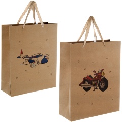 Изображение товара Большой подарочный пакет VELD CO 120693 крафт 26x32x10 см ассортимент