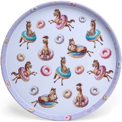 Изображение товара Поднос сервировочный AGNESS круглый 33х2.1 см металлический