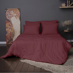 Изображение товара Пододеяльник KUPU-KUPU VIOLETT 172x205 см трикотаж марсала с молнией