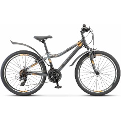 Изображение товара Подростковый велосипед 24" Stels Navigator 410 V Z010 (рама 12) (21-ск.) Антрацитовый/черный (М)