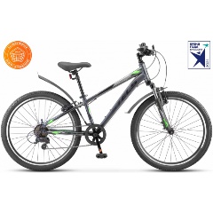 Изображение товара Подростковый велосипед 24" Stels Turbo 400 V Z010 (рама 12) Темный/серый/зеленый 2025 (М)