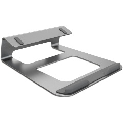 Изображение товара Подставка для ноутбука Cactus серебристая алюминиевая 23.5х23.3см для 11-15.4 дюймов