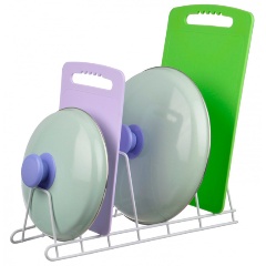 Изображение товара Подставка для крышек Рыжий кот Bosito 16х18х34 см, хром