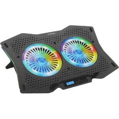 Изображение товара Подставка для ноутбука Digma D-NCP180-2x110RGB 18" черный