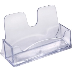 Изображение товара Подставка для визиток настольная BRAUBERG CLASSIC 40х100х55 мм, на 50 визиток, прозрачная, 238103, ВТ01