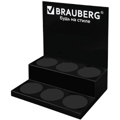 Изображение товара Подставка под ручки и карандаши в тубах BRAUBERG, металл, 6 отделений, 32x30x21 см