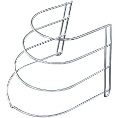 Изображение товара Подставка Rosenberg для хранения сковородок 240x270x230 мм сталь цинк-хром Россия