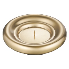 Изображение товара Подсвечник Tkano круглый с титановым покрытием из коллекции Edge, 12 см