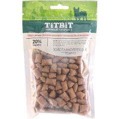 Изображение товара Лакомство для собак TitBit Подушечки глазированные с индейкой 100 г Золотая коллекция