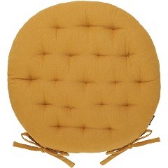 Изображение товара Подушка на стул Tkano Essential круглая из хлопка, карри, 40 см (TK24-CP0012)