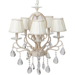 Изображение товара Подвесная люстра Abrasax Petra 3004/5P классика металлик ткань кремовая