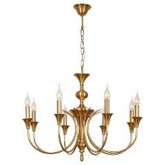 Изображение товара Подвесная люстра Arte Lamp COLLINETTA A4094LM-8PB для спальни классика медь