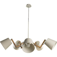 Изображение товара Подвесная люстра Arte Lamp Pinoccio A5700LM-5WH белая стиль лофт для офиса 5 ламп