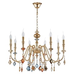 Изображение товара Подвесная люстра Crystal Lux MERCEDES SP8 GOLD/COLOR.