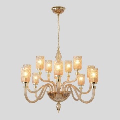 Изображение товара Подвесная люстра Crystal Lux SILVESTRO SP12 AMBER