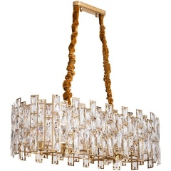 Изображение товара Подвесная люстра Divinare Medea 1684/01 SP-10 с хрусталем и золотой арматурой